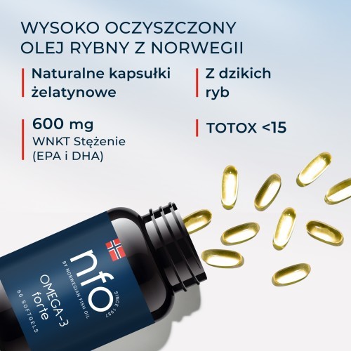 Zdjęcie produktu - 2 NFO Omega 3 Forte, 60 kapsułek