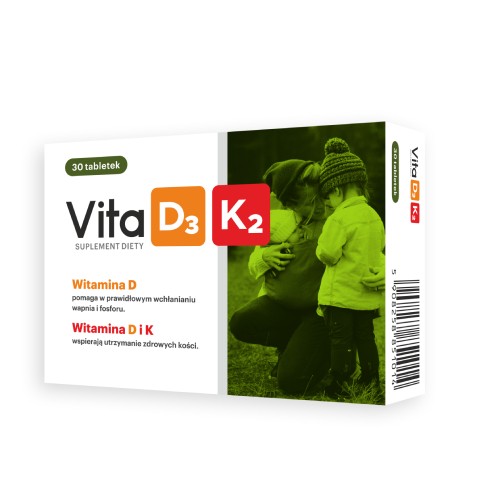 Miniaturka artykułu - #0 Vita D3 K2, 30 tabletek