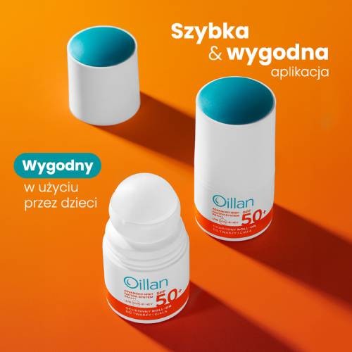 Miniaturka artykułu - #1 OILLAN SUN Ochronny roll-on przeciwsłoneczny do twarzy i ciała z filtrem SPF50 do sk&oacute;ry wrażliwej, 50ml