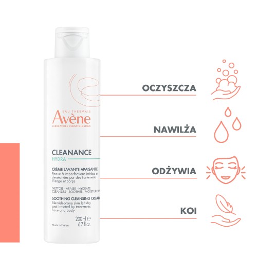 Miniaturka artykułu - #0 AVENE CLEANANCE HYDRA oczyszczający krem łagodzący, 200ml
