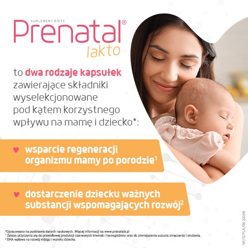 Miniaturka artykułu - #1 Prenatal Lakto: 30 kapsułek Prenatal Lakto 1 + 30 kapsułek Prenatal Lakto 2
