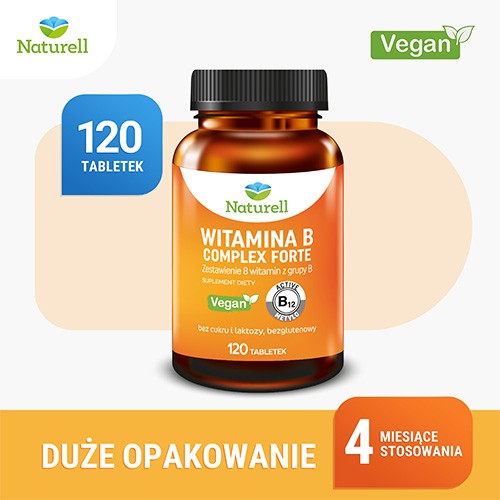 Miniaturka artykułu - #0 NATURELL Witamina B Complex Forte, 120 tabletek