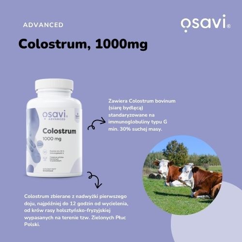 Miniaturka artykułu - #1 Osavi Colostrum 1000 mg, 120 kaps.