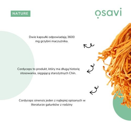 Zdjęcie produktu - 2 OSAVI Cordyceps, 60 kapsułek