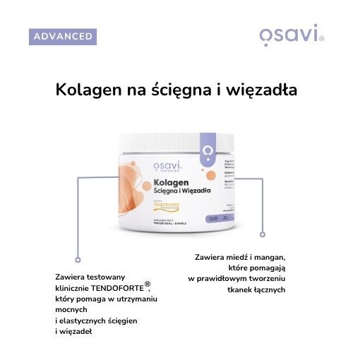 Miniaturka artykułu - #1 OSAVI Advanced Kolagen Ścięgna i Więzadła Proszek, 150g