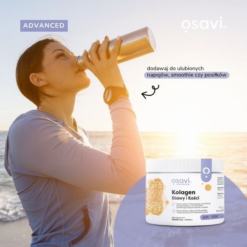 Miniaturka artykułu - #0 OSAVI Advanced Kolagen Stawy i Kości Proszek, 153g