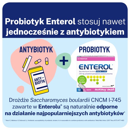 Zdjęcie produktu - 1 ENTEROL 250 mg x 10 saszetek