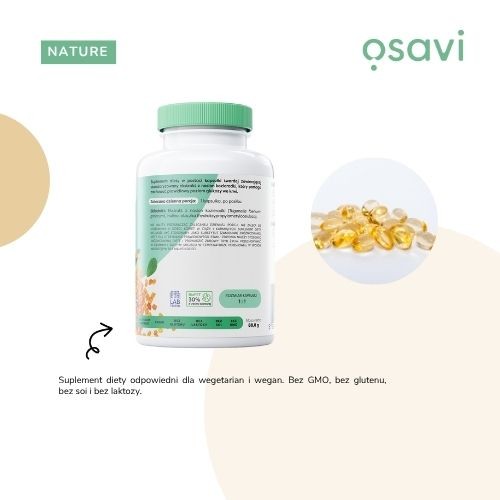 Zdjęcie produktu - 3 OSAVI Nature Kozieradka 550 mg, 120 kapsułek wegańskich