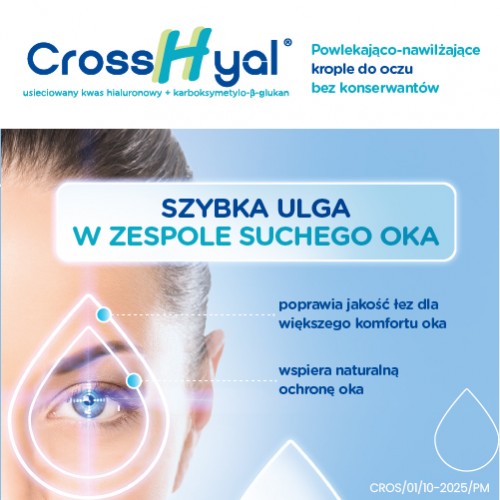 Miniaturka artykułu - #0 CrossHyal Krople do oczu nawilżająco-powlekające, 10ml