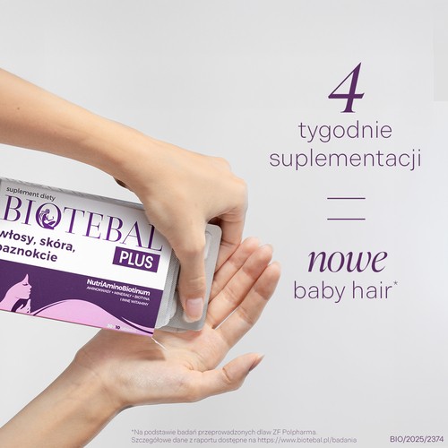 Zdjęcie produktu - 0 BIOTEBAL Plus Włosy, sk&oacute;ra, paznokcie, 40 tabl.