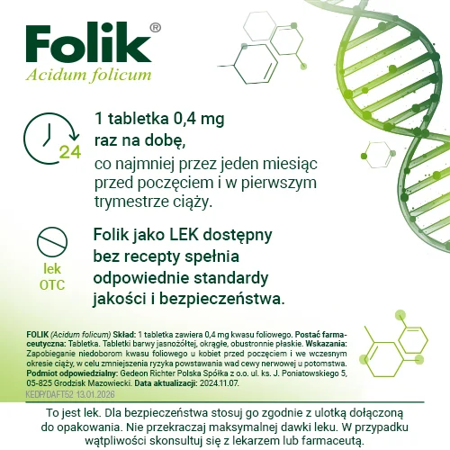 #1 – FOLIK 0,4 mg - 30 tabletek