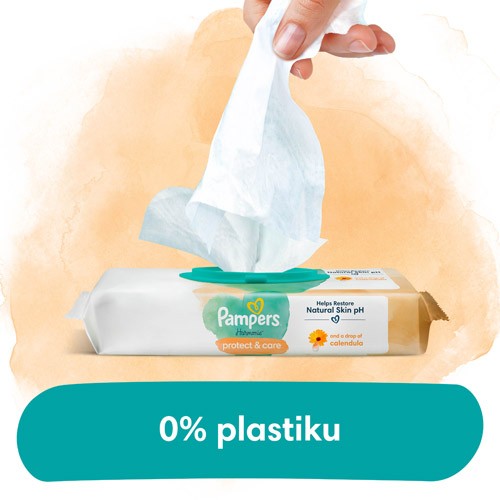 Zdjęcie produktu - 4 Pampers Harmonie Protect&Care Chusteczki nawilżane, 24x44szt.
