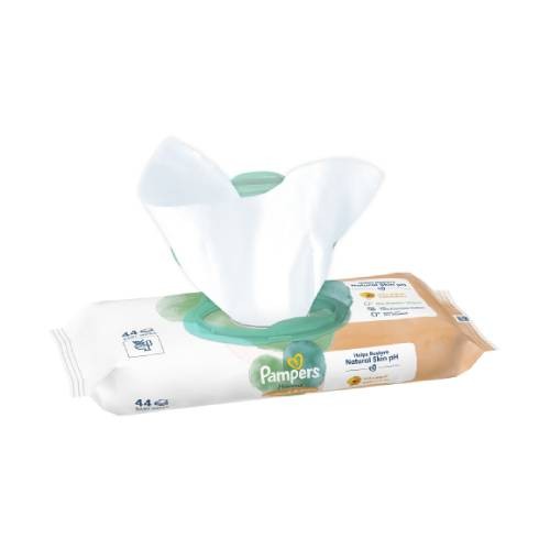 Miniaturka artykułu - #0 Pampers Harmonie Protect&Care Chusteczki nawilżane, 44szt.