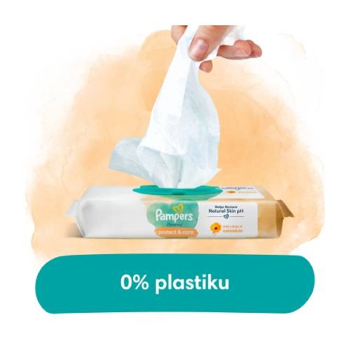 Zdjęcie produktu - 5 Pampers Harmonie Protect&Care Chusteczki nawilżane, 44szt.