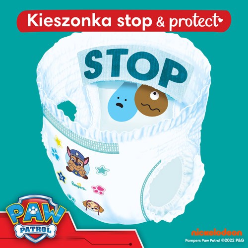 Miniaturka artykułu - #0 Pampers Pants Psi Patrol Pieluchomajtki rozmiar 4 (9-15 kg), 72szt.