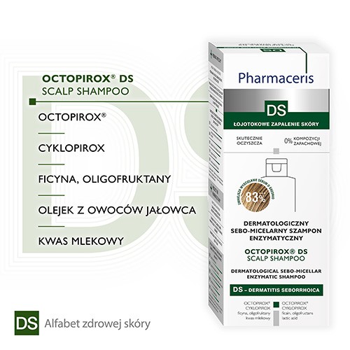 Miniaturka artykułu - #1 PHARMACERIS DS Octopirox Szampon Enzymatyczny, 125ml