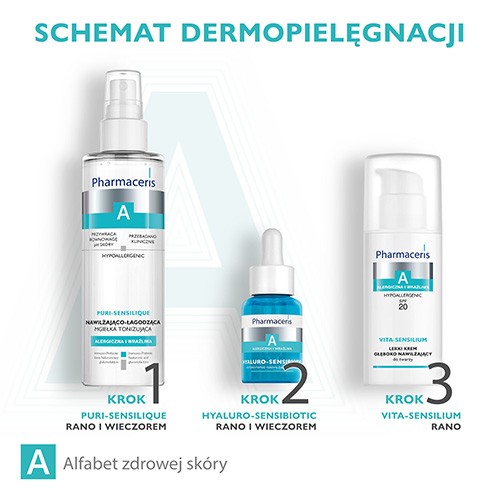 Zdjęcie produktu - 4 PHARMACERIS A HYALURO-SENSIBIOTIC intensywnie nawilżające serum redukujące symptomy sk&oacute;ry wrażliwej, 30ml