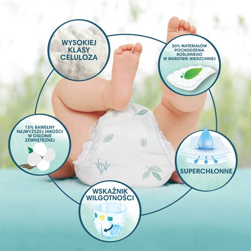 Miniaturka artykułu - #0 Pampers Harmonie Pieluszki rozmiar 4 Maxi 9-14kg, 174szt.