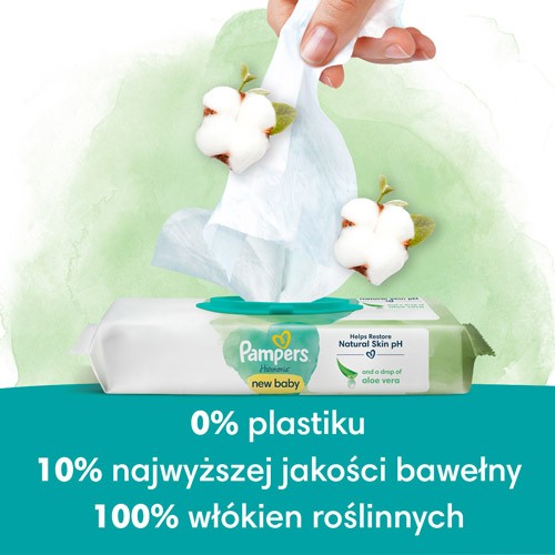 Zdjęcie produktu - 4 Pampers Harmonie New Baby Chusteczki nawilżane, 3x46szt.