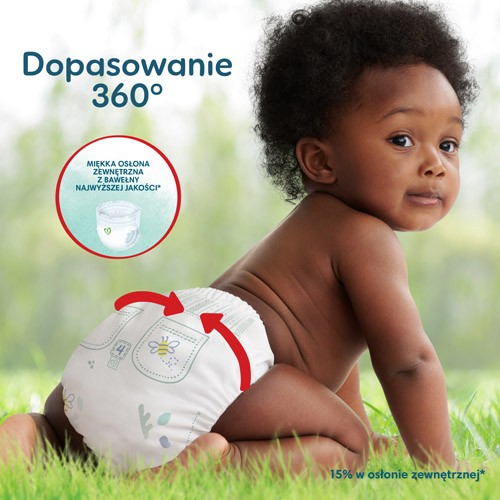 Miniaturka artykułu - #0 Pampers Harmonie Pieluszki rozmiar 1 New Born 2-5 kg, 35 sztuk