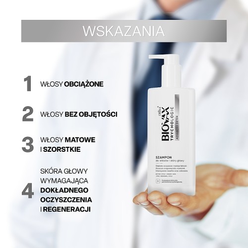 Miniaturka artykułu - #1 BIOVAX Trychologic Advanced Detox Szampon do włos&oacute;w i sk&oacute;ry głowy, 200 ml