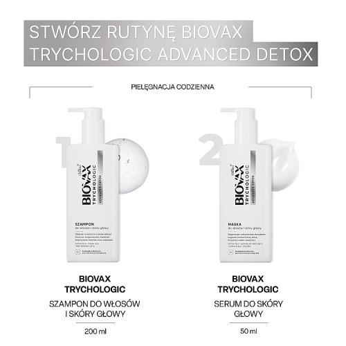 Zdjęcie produktu - 5 BIOVAX Trychologic Advanced Detox Szampon do włos&oacute;w i sk&oacute;ry głowy, 200 ml