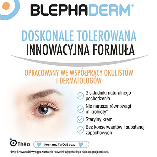 Miniaturka artykułu - #1 Blephaderm Łagodzący krem na powieki i okolice oczu, 40ml