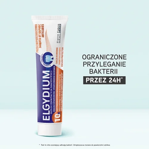 #0 – Elgydium Przeciwpr&oacute;chnicowa pasta do zęb&oacute;w z Kompleksem Fluorinol Protect+, 75 ml