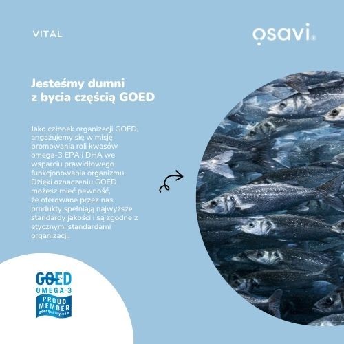 Zdjęcie produktu - 3 OSAVI Vital Omega-3 Olej Rybi 1000 mg, 60 kapsułek