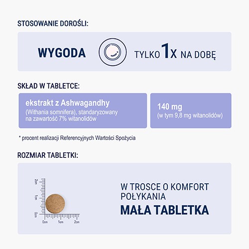 Zdjęcie produktu - 3 NATURELL Ashwagandha, 120 tabletek