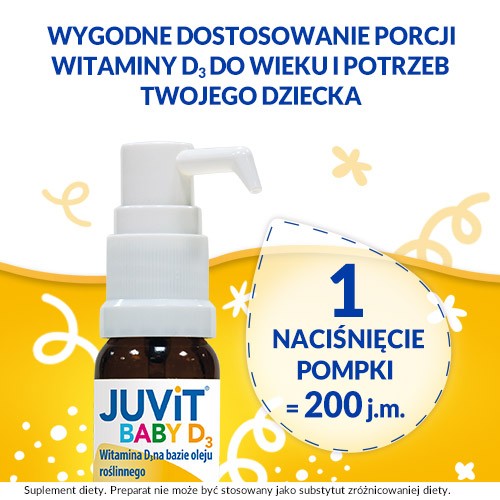 Zdjęcie produktu - 3 Juvit Baby D3 krople, 10 ml