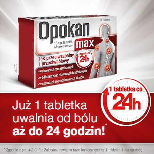 Zdjęcie produktu - 2 Opokan Max 15mg, 10 tabletek