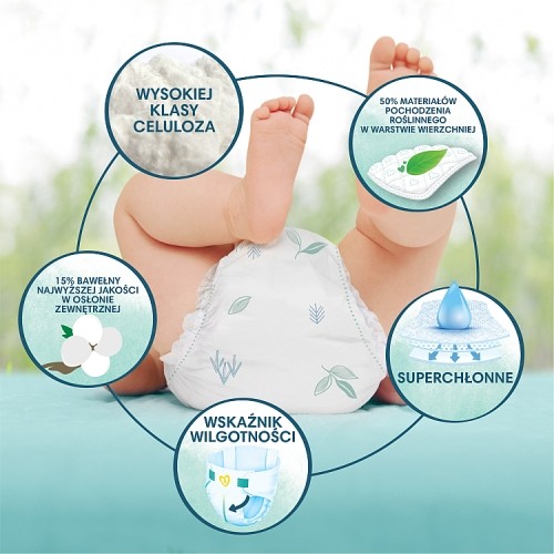 Miniaturka artykułu - #1 Pampers Harmonie New Baby Pieluszki rozmiar 2 Mini 4-8 kg, 32 sztuki