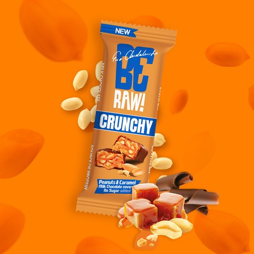 Zdjęcie produktu - 4 BeRAW Baton Crunchy Peanuts&Caramel, 40g