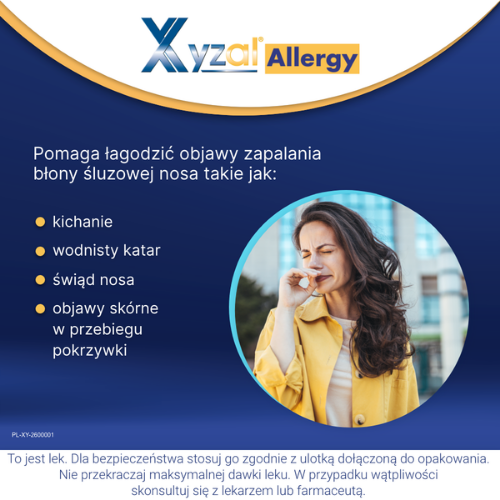 Zdjęcie produktu - 3 Xyzal Allergy 5 mg, 10 tabletek powlekanych