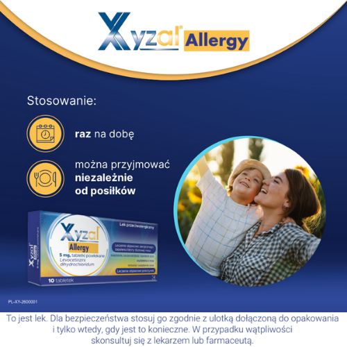 Zdjęcie produktu - 4 Xyzal Allergy 5 mg, 10 tabletek powlekanych