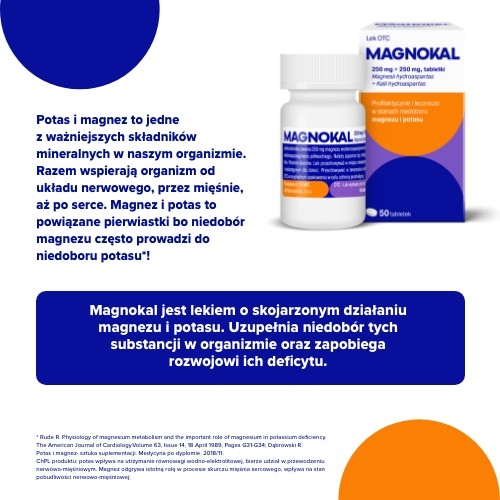 Zdjęcie produktu - 1 Asparaginian MagnoKal, 50 tabletek