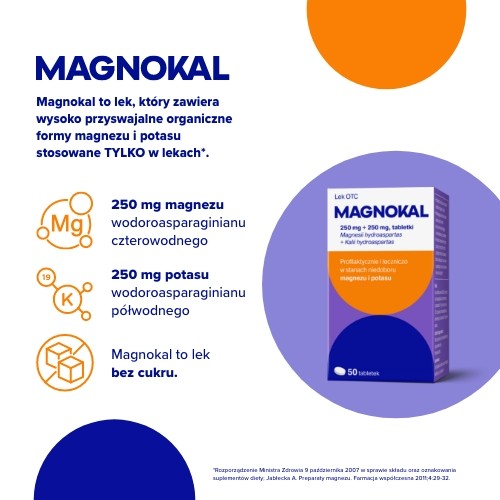 Zdjęcie produktu - 4 Asparaginian MagnoKal, 50 tabletek