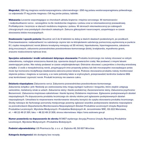 Zdjęcie produktu - 6 Asparaginian MagnoKal, 50 tabletek
