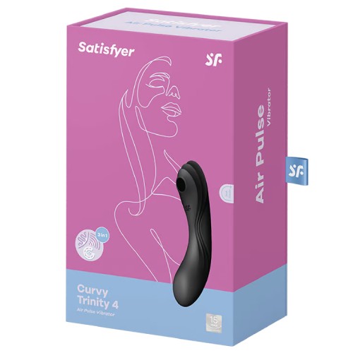 Zdjęcie produktu - 0 Satisfyer Curvy Trinity 4 Wibrator Stymulator łechtaczki z wibracjami czarny