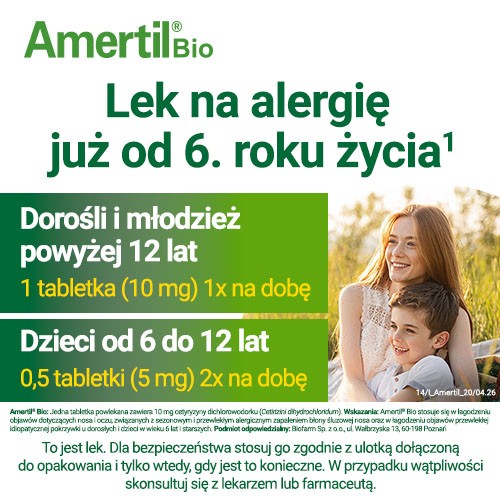 Zdjęcie produktu - 4 Amertil Bio 10mg, 20tabl.powl.