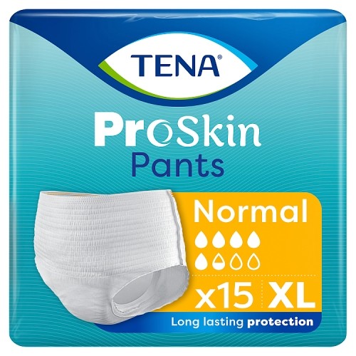 Miniaturka artykułu - #0 TENA PANTS ProSkin Normal majtki chłonne XL, 15 sztuk