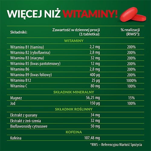 Zdjęcie produktu - 2 Vigor UP! Energia, 60 tabl.