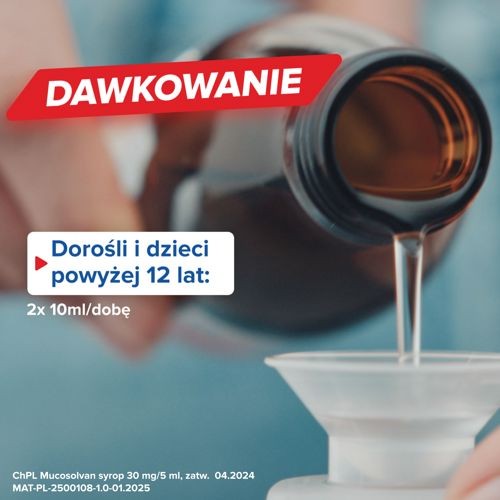 Zdjęcie produktu - 4 MUCOSOLVAN Syrop na kaszel, 100ml - ułatwia odkrztuszanie i łagodzi kaszel