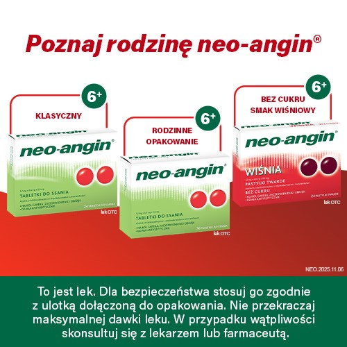 Zdjęcie produktu - 4 Neo-Angin bez cukru, 24 tabletki do ssania