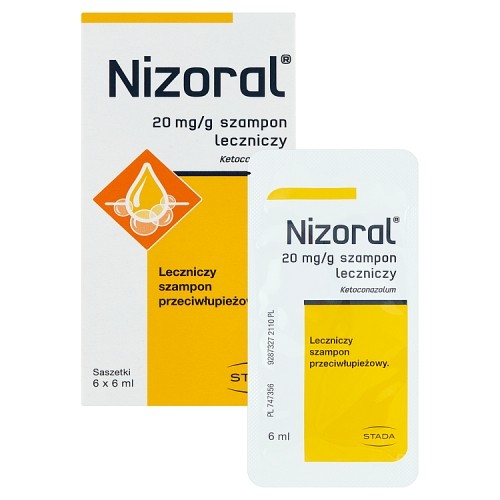 Miniaturka artykułu - #0 Nizoral 20mg/g szampon 6 ml - 6 saszetek