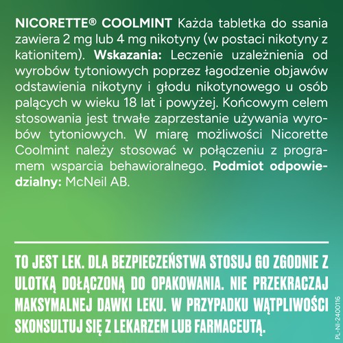 Zdjęcie produktu - 8 Nicorette Coolmint 2mg, 40 tabletek do ssania