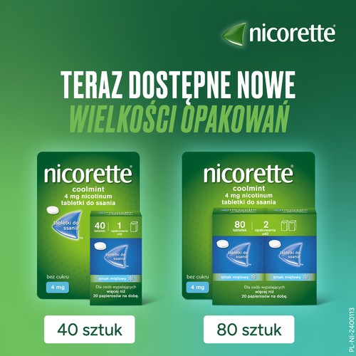 Zdjęcie produktu - 5 Nicorette Coolmint 4mg, 40 tabletek do ssania