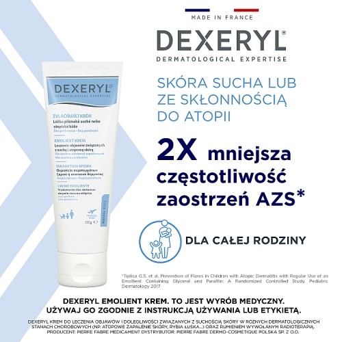 Zdjęcie produktu - 3 DEXERYL Emolient Krem do sk&oacute;ry suchej i atopowej, 50g