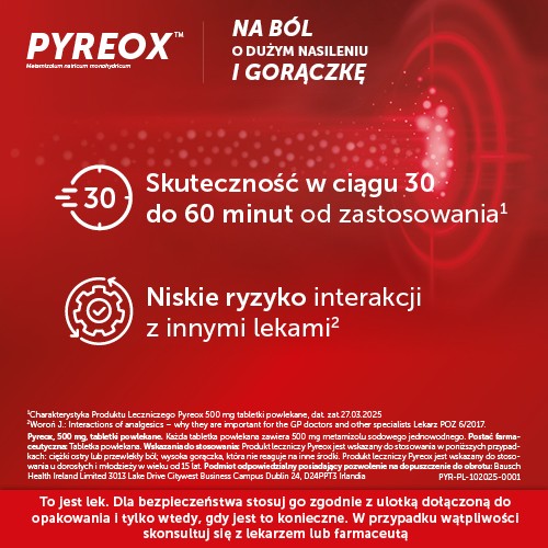 Zdjęcie produktu - 3 PYREOX 500 mg, 10 tabletek powlekanych
